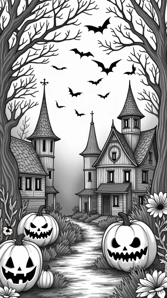 halloween coloring pages for high school